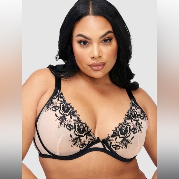 NWT Fredericks Of Hollywood Meghan Sheer Cup Underwire Bra - Picture 1 of 7